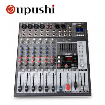 Oupushi Professional 8 Channel Karaoke Digital Echo Mixer USB KTV Amplifier EQ Club Mixer For Christmas Party
