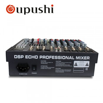 Oupushi Professional 8 Channel Karaoke Digital Echo Mixer USB KTV Amplifier EQ Club Mixer For Christmas Party