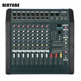 NEW MX808D USB Professional Power Audio DJ Mixer 8 Channel Mezcladora De DJ Power 350Wx2