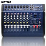 500W Powered Mixing Console 8 CH for Karaoke Stage Studio DJ PMX802D