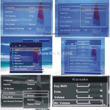Tagalog English MTV CDG Songs Portable karaoke system player Miagic Karaoke Sing Micorphone