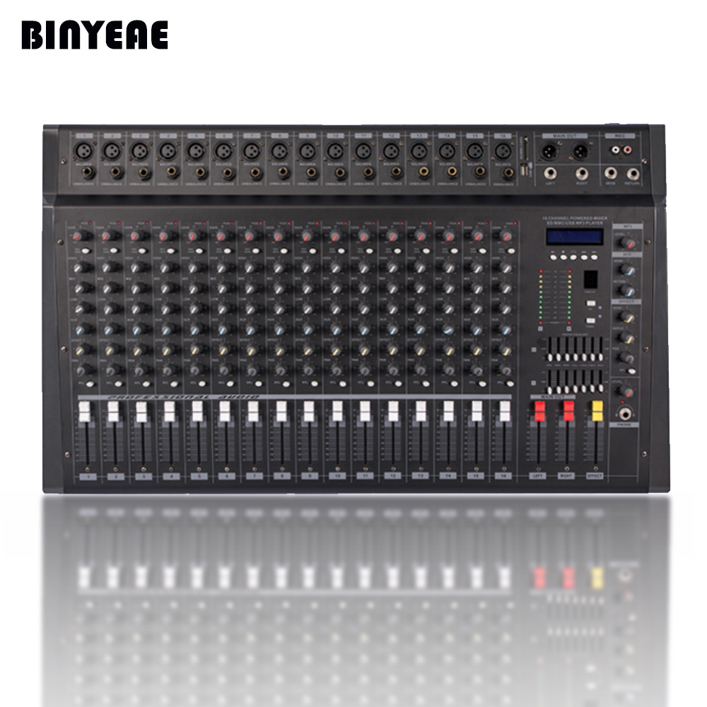 PMX1608D Professional Audio DJ Mixer 16 Channels Mezcladora De DJ Double Power Amplifier 350Wx2