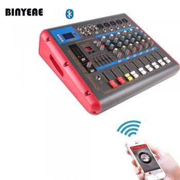 7 Channel Audio Amplifier DJ Mixer Powered Amp Mezcladora De DJ PMR706D For Recording Microphone