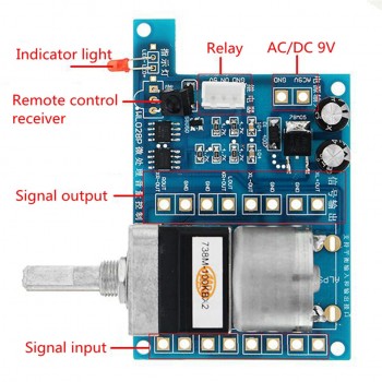 Hot AC/DC 9V Infrared Remote Control Volume Control Board ALPS Pre Potentiometer 80mmx 51mm Electric Control Board Modules