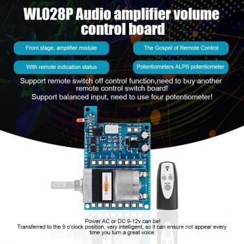 Hot AC/DC 9V Infrared Remote Control Volume Control Board ALPS Pre Potentiometer 80mmx 51mm Electric Control Board Modules