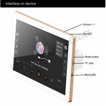 10 touch screen In wall WIFI amplifier,home audio system,class D digital stereo bluetooth amplifier,android home theater system