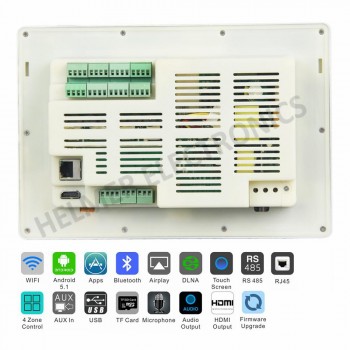 10 touch screen In wall WIFI amplifier,home audio system,class D digital stereo bluetooth amplifier,android home theater system