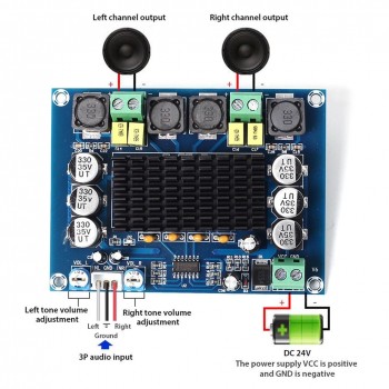 TPA3116D2 Dual-channel Stereo High Power Digital Audio Power Amplifier Board 2x120W XH-M543 8 XR649