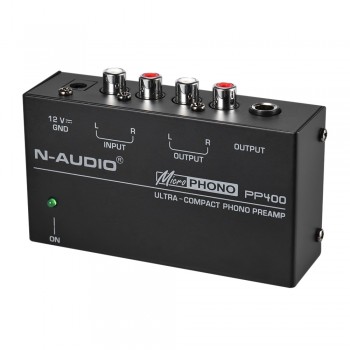 Ultra-compact Phono Preamp Preamplifier with RCA 1/4 TRS Interfaces PP400