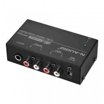 Ultra-compact Phono Preamp Preamplifier with RCA 1/4 TRS Interfaces PP400