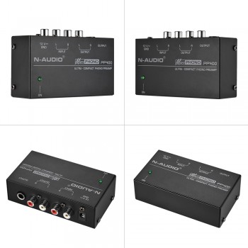 Ultra-compact Phono Preamp Preamplifier with RCA 1/4 TRS Interfaces PP400