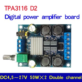 TPA3116D2 2.0 Digital power amplifier Board 50w X2 Stereo Audio amplifier