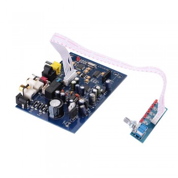 AK4490+AK4118 Quad Input 15W DAC Decoder Board AC 9V / DC 12V Module Fiber Data Demodulation Blue