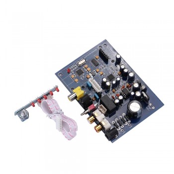 AK4490+AK4118 Quad Input 15W DAC Decoder Board AC 9V / DC 12V Module Fiber Data Demodulation Blue