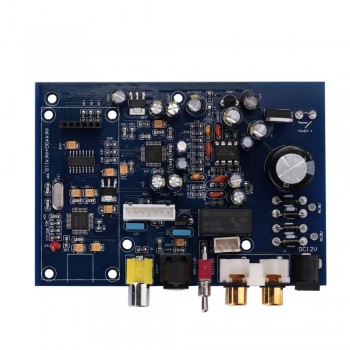 AK4490+AK4118 Quad Input 15W DAC Decoder Board AC 9V / DC 12V Module Fiber Data Demodulation Blue