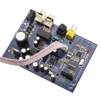 AK4490+AK4118 Quad Input 15W DAC Decoder Board AC 9V / DC 12V Module Fiber Data Demodulation Blue
