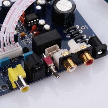 AK4490+AK4118 Quad Input 15W DAC Decoder Board AC 9V / DC 12V Module Fiber Data Demodulation Blue