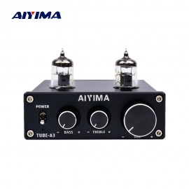 AIYIMA 6J1 Tube Amplifier Bile Preamplifier HIFI Preamp Treble Bass Adjustment Audio Preamplifier DC12V For Amplifier Speaker