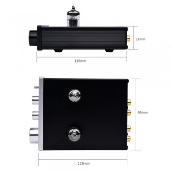 AIYIMA 6J1 Tube Amplifier Bile Preamplifier HIFI Preamp Treble Bass Adjustment Audio Preamplifier DC12V For Amplifier Speaker