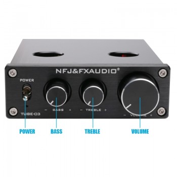 NFJamp;FXAUDIO FX-AUDIO TUBE-03 MINI Bile 6J1 Preamp Tube Amplifier Buffer HIFI Audio Preamplifier Treble Bass Adjustment Pre-amp