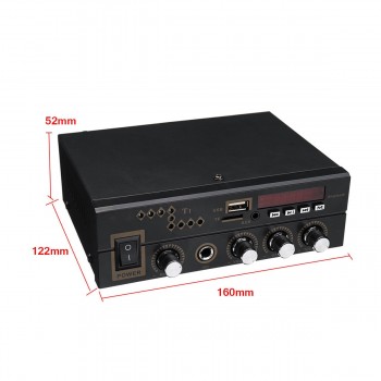 600W 12V/220V Watt Digital bluetooth Home Stereo Amplifier AMP TF FM USB Microphone Input Home Amplifier