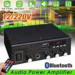 600W 12V/220V Watt Digital bluetooth Home Stereo Amplifier AMP TF FM USB Microphone Input Home Amplifier