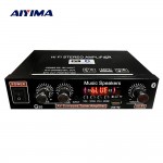 AIYIMA 12V Car Amplifier Hi-Fi 2.0 Channel Auto Audio Digital Bluetooth Amplifiers Support FM TF Card U Disk Remote Car Home