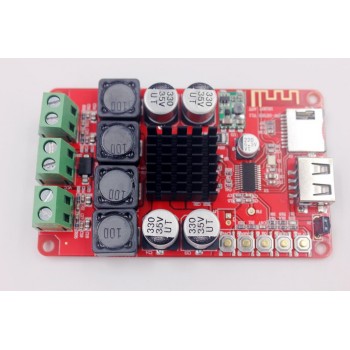 TPA3116 50W+50W Bluetooth Receiver Digital Audio Amplifier Board TF card U disk  player FM Redio With Remote control For Speaker