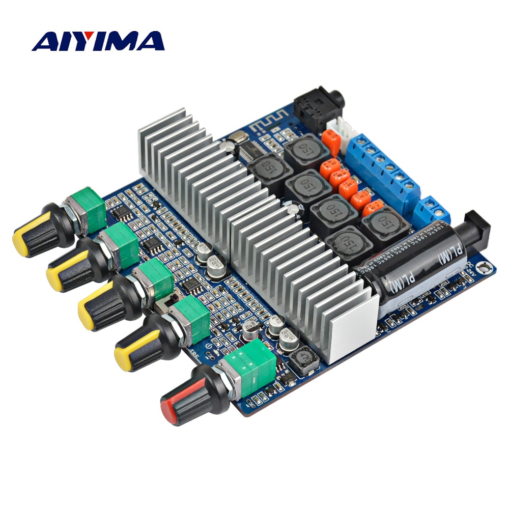 AIYIMA TPA3116 Subwoofer Amplifier Board 2.1 Channel High Power Bluetooth 4.2 Audio Amplifier Board DC12V-24V 2*50W+100W