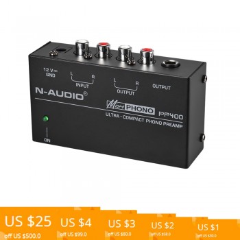 Ultra-compact Phono Preamp Preamplifier with RCA 1/4 TRS Interfaces preamplificador phono preamp