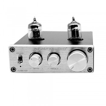 FX-Audio TUBE-03 MINI Bile Preamp Tube Amplifier Buffer HIFI Audio Preamplifier Treble Bass Adjustment Pre-amps With DC12V Power