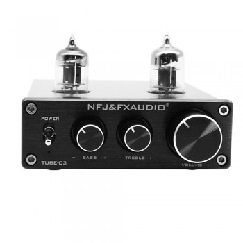 FX-Audio TUBE-03 MINI Bile Preamp Tube Amplifier Buffer HIFI Audio Preamplifier Treble Bass Adjustment Pre-amps With DC12V Power