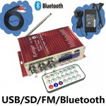 KENTIGER HY-502S 40W Mini Bluetooth Amplifier  Remote Control USB/SD Card Player FM Radio Power Adapter And AUX Cable Optional