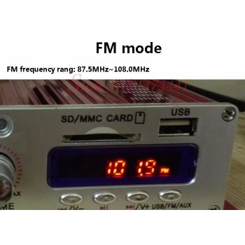 KENTIGER HY-502S 40W Mini Bluetooth Amplifier  Remote Control USB/SD Card Player FM Radio Power Adapter And AUX Cable Optional
