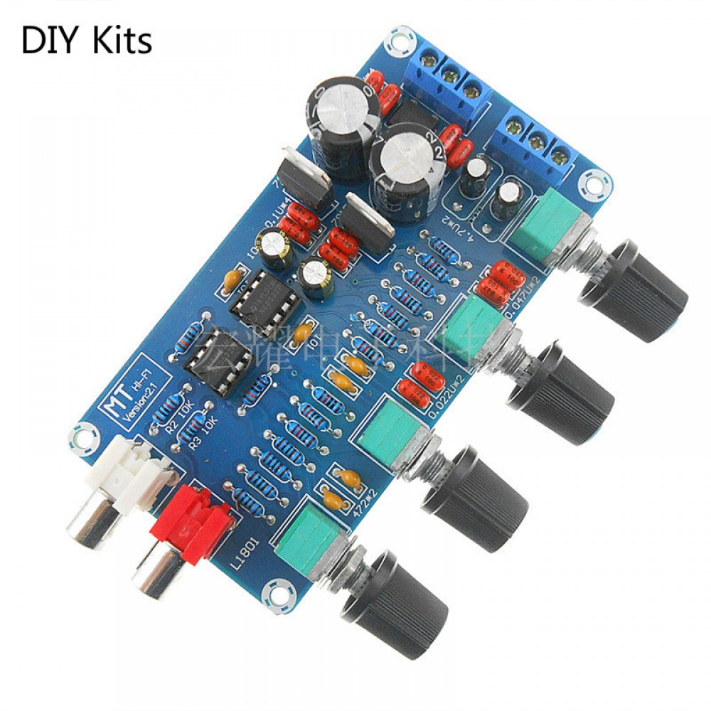 Amplifier NE5532 Preamp Preamplifier Kits Volume tone control Board Treble Midrange Bass EQ DIY Dual AC 12V - 18V