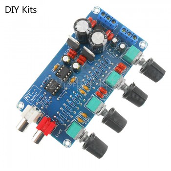 Amplifier NE5532 Preamp Preamplifier Kits Volume tone control Board Treble Midrange Bass EQ DIY Dual AC 12V - 18V
