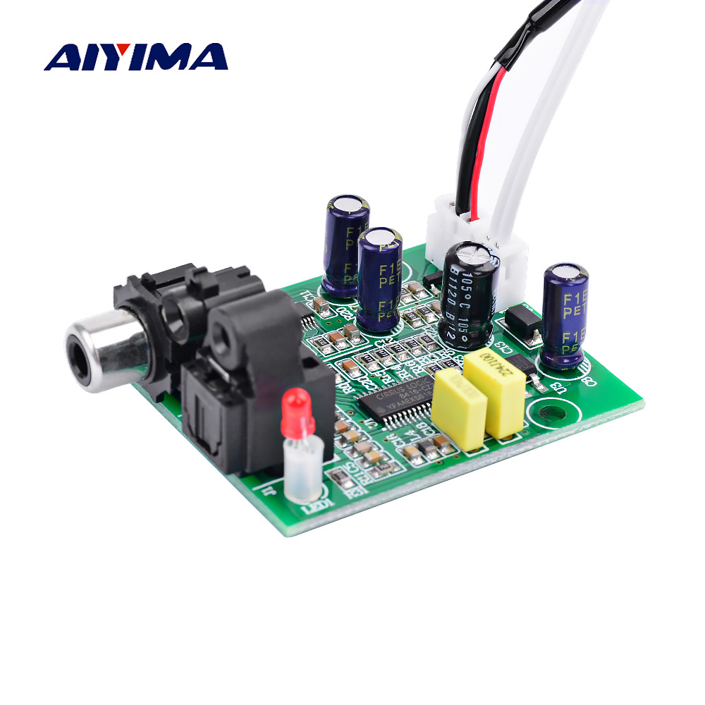 Aiyima DAC Digital Decoder CS8416+CS4344 Optical Fiber Coaxial Digital Signal Input Stereo Audio Output Decod For Amplifier DIY