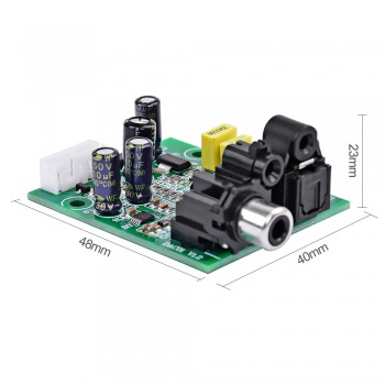 Aiyima DAC Digital Decoder CS8416+CS4344 Optical Fiber Coaxial Digital Signal Input Stereo Audio Output Decod For Amplifier DIY
