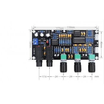 XH-M273 PT2399 Digital Microphone Amplifier Board Reverberation Karaoke OK Reverb Amplifier NE5532 Pre amplifier Tone Board