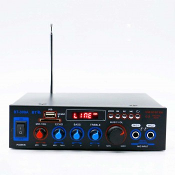 HIFI 2CH 800W Audio Home Amplifier 12/220V Home Theater Amplifiers Audio with Remote Control Support FM USB SD Card Bluetooth