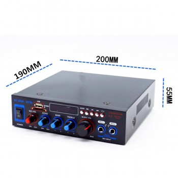 HIFI 2CH 800W Audio Home Amplifier 12/220V Home Theater Amplifiers Audio with Remote Control Support FM USB SD Card Bluetooth