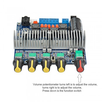 AIYIMA TPA3116D2 2.1 Bluetooth Digital HIFI Amplifier Power Assembled High-power Board TPA3116 100W+2*50W Subwoofer Bass Board