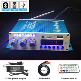 With 12V 5A Power Adapter amp; AV Cable KENTIGER HY-V10 Remote Control  Bluetooth Amplifier With USB TF FM Play AUX in Amplificador