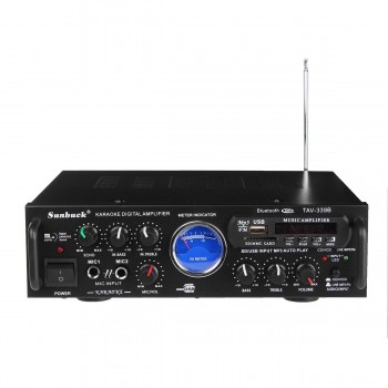 110V 600W Bluetooth Power Stereo Amplifier VU Meter FM 2CH USB SD Karaoke Home Amplifiers Theater Bluetooth Amplifier