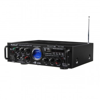 110V 600W Bluetooth Power Stereo Amplifier VU Meter FM 2CH USB SD Karaoke Home Amplifiers Theater Bluetooth Amplifier