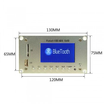 AIYIMA 3Inch LCD MP3 Decoder Board Bluetooth Audio Receiver MP4 MP5 HD Audio Video Hard Disk Player DTS Decoding DC8-24V