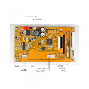 AIYIMA 3Inch LCD MP3 Decoder Board Bluetooth Audio Receiver MP4 MP5 HD Audio Video Hard Disk Player DTS Decoding DC8-24V