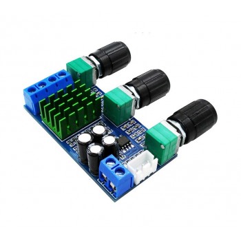 DC 12V 24V 80W x 2 Dual channel Digital Audio TPA3116D2 Treble Bass Regulating Preset Pre amplifier Board