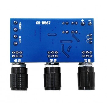 DC 12V 24V 80W x 2 Dual channel Digital Audio TPA3116D2 Treble Bass Regulating Preset Pre amplifier Board