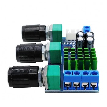 DC 12V 24V 80W x 2 Dual channel Digital Audio TPA3116D2 Treble Bass Regulating Preset Pre amplifier Board